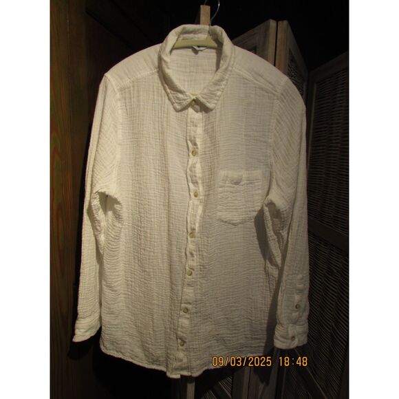 Sonoma Tops - Sonoma goods for life size xl white button up blouse top white 100% cotton